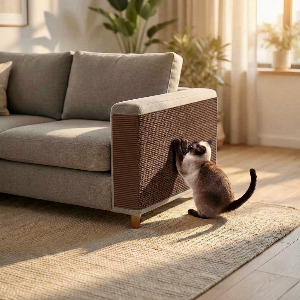 Tapis Griffoir Protect-Meuble HammiePets - Protection Canapé en Sisal Naturel - Flexible & Universel