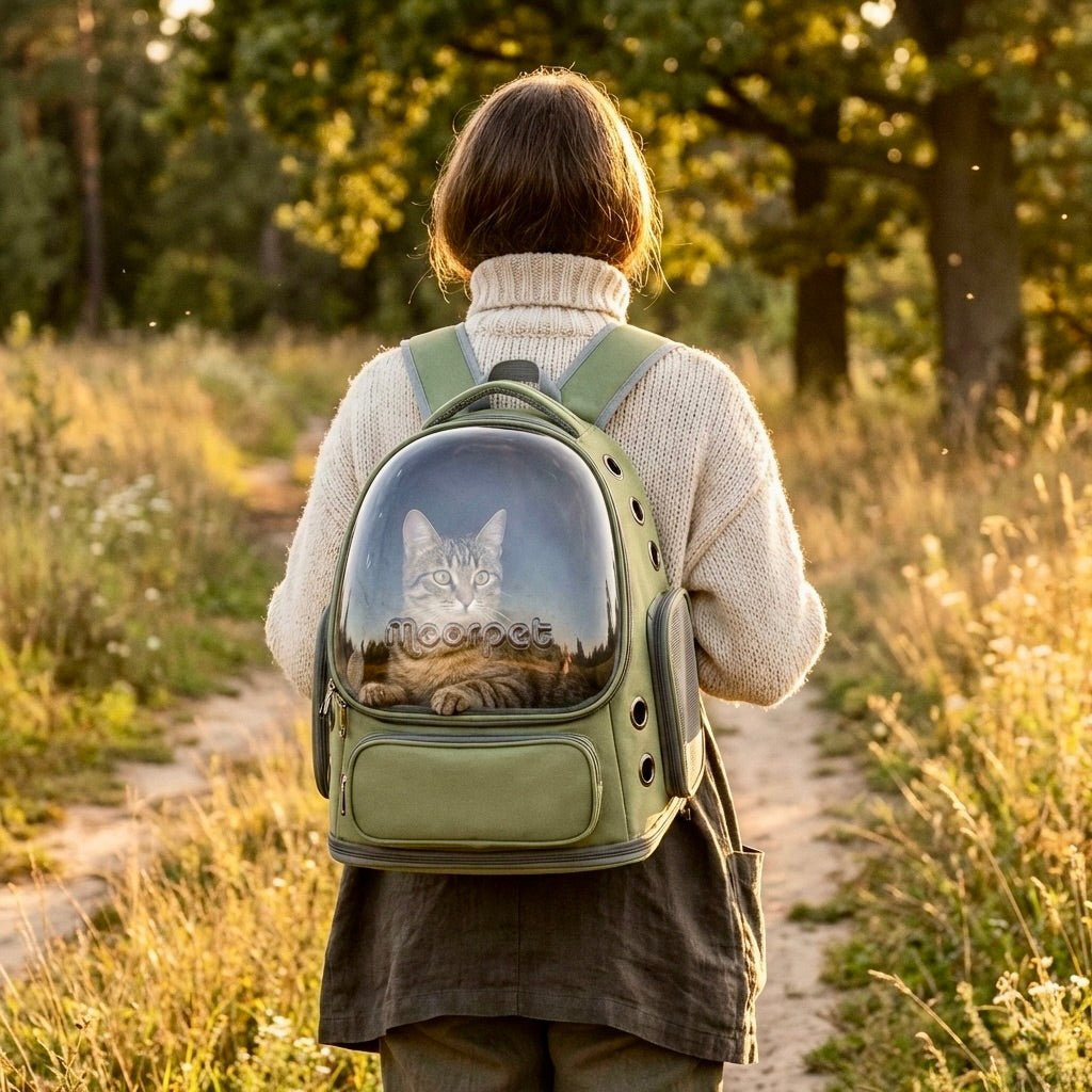 Sac à Dos de Voyage Explorateur HammiePets - Vue Panoramique & Coque Ventilée - Chat < 7kg