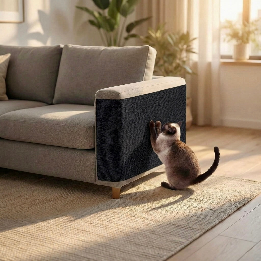 Tapis Griffoir Protect-Meuble HammiePets - Protection Canapé en Sisal Naturel - Flexible & Universel