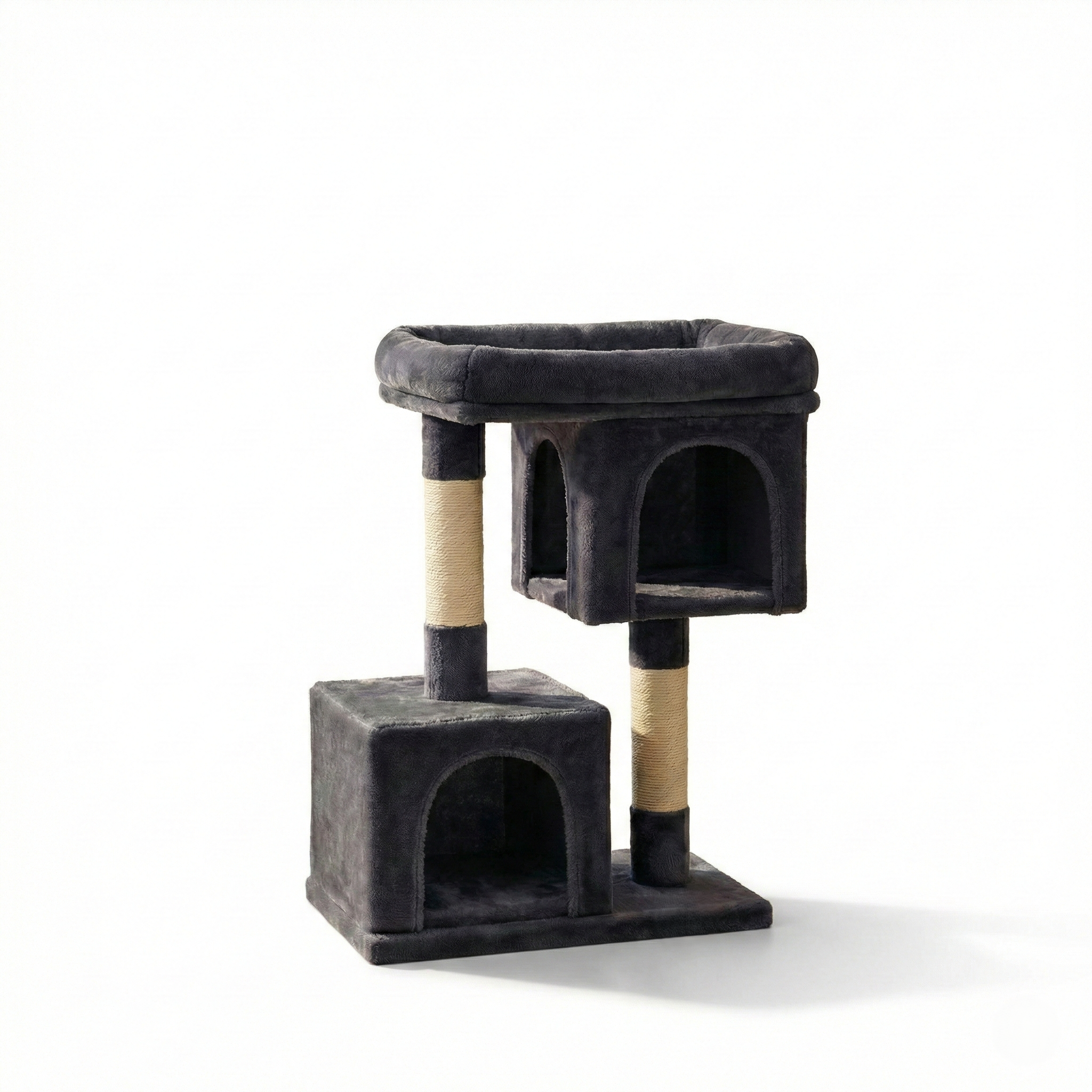 Arbre à Chat Loft Compact HammiePets - 84cm - Double Niche & Housse Lavable