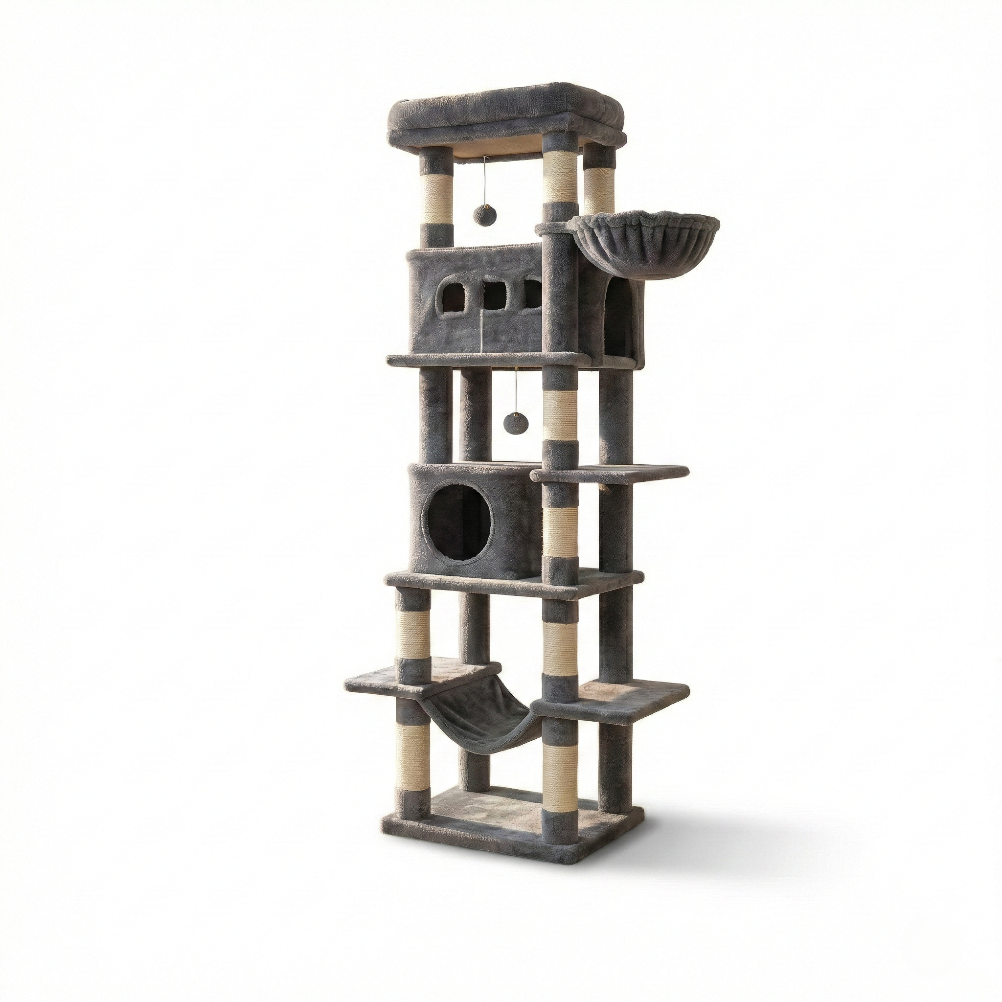 Arbre à Chat XXL SkyLounge HammiePets - 170cm - Multi-Chats & Maine Coon - Stable & Lavable