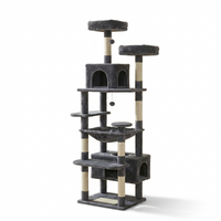 Arbre à chat XXL SkyPalace 184cm pour Maine Coon, 8 niveaux, avec plateformes, sisal et espaces de repos, de la marque HammiePets.