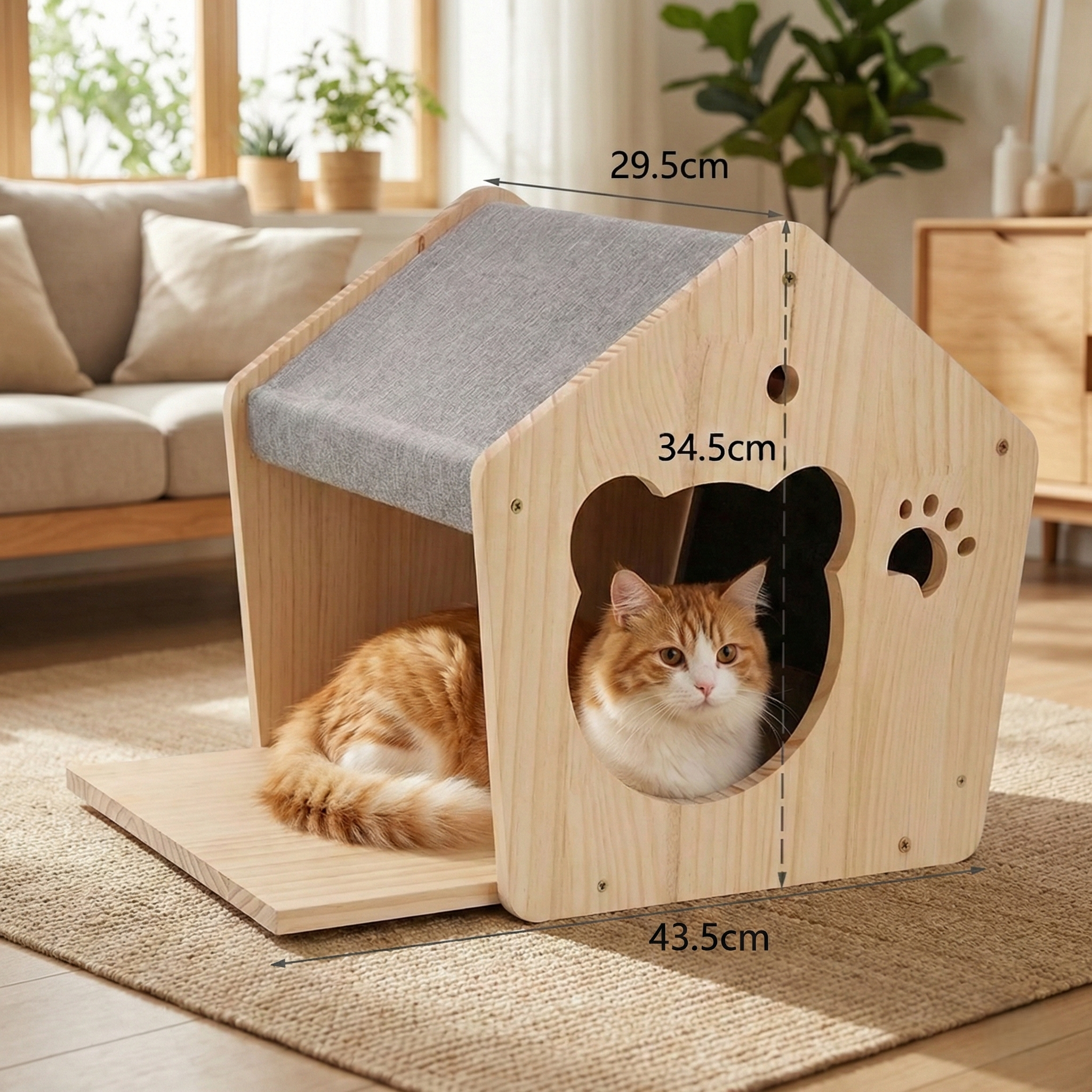 Parcours Mural pour Chat SkyWalk HammiePets - Arbre à Chat Mural en Bois de Pin Massif - Modulable & Gain de Place