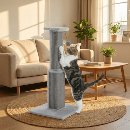 Griffoir Cactus Arizona HammiePets - 81cm - Poteau à Griffer en Sisal Naturel et Bois