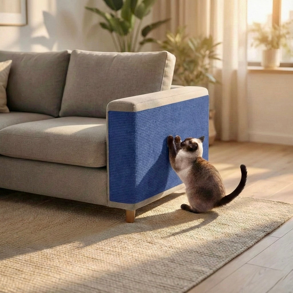 Tapis Griffoir Protect-Meuble HammiePets - Protection Canapé en Sisal Naturel - Flexible & Universel