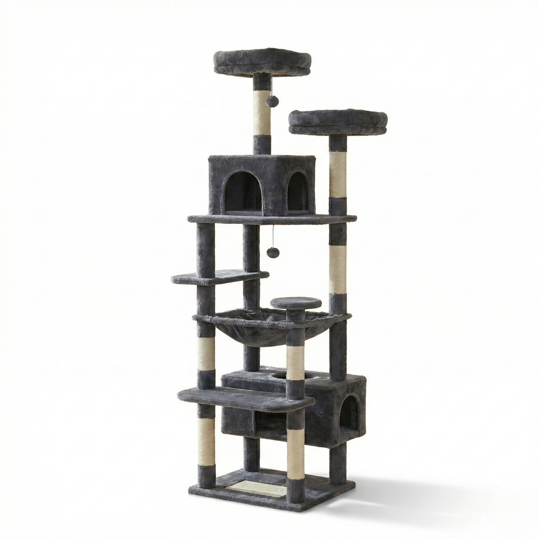 Arbre à Chat Géant SkyPalace HammiePets - Spécial Maine Coon & Multi-Chats - Hauteur 136 à 184cm