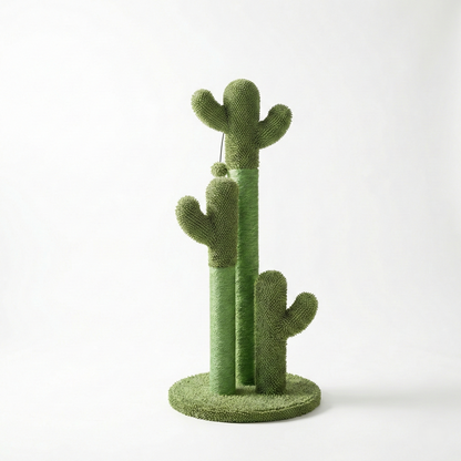 Griffoir Cactus XXL HammiePets 83cm - Arbre à Chat en Sisal Naturel pour Maine Coon et Grands Chats - Vert