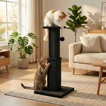 Griffoir Cactus Arizona HammiePets - 81cm - Poteau à Griffer en Sisal Naturel et Bois