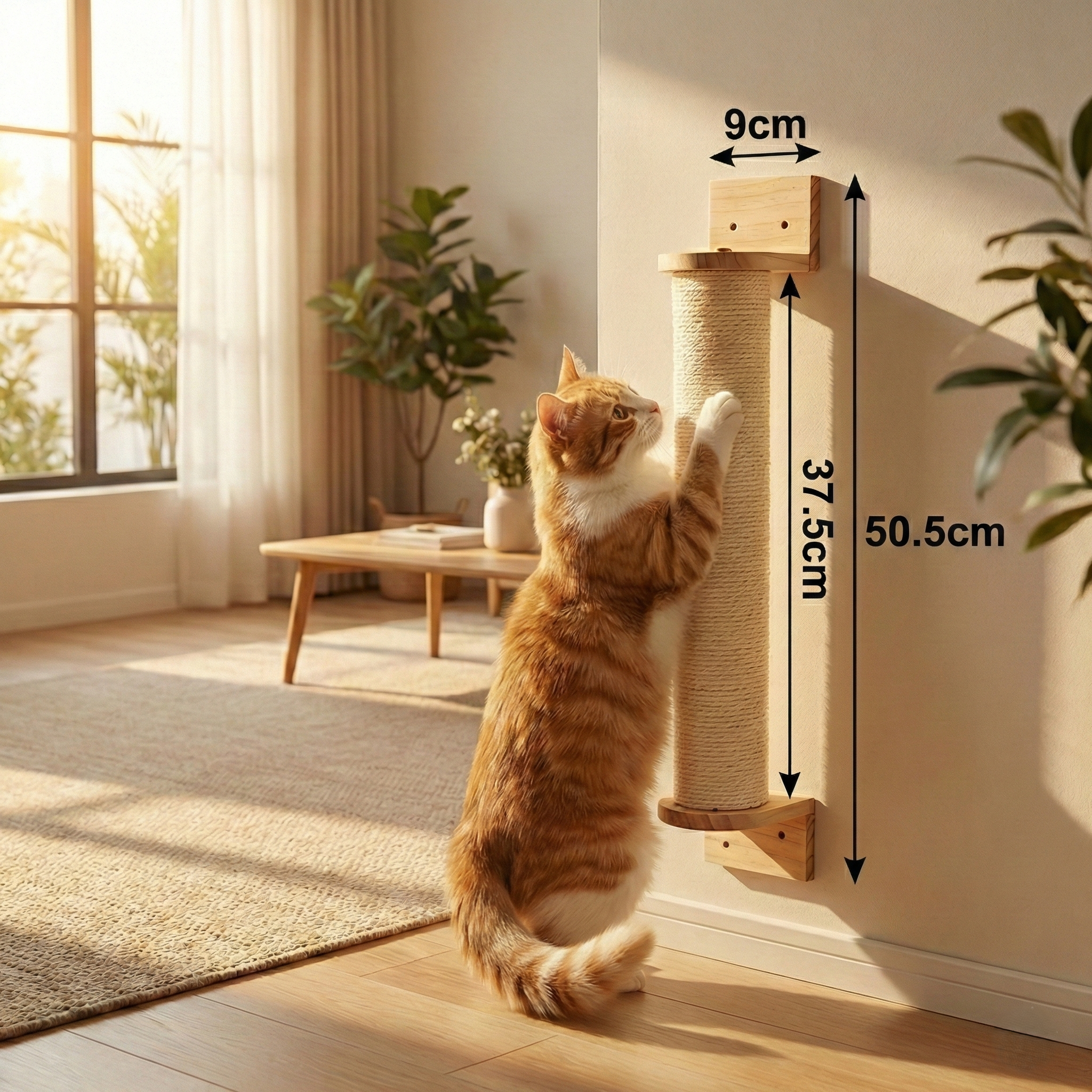 Parcours Mural pour Chat SkyWalk HammiePets - Arbre à Chat Mural en Bois de Pin Massif - Modulable & Gain de Place