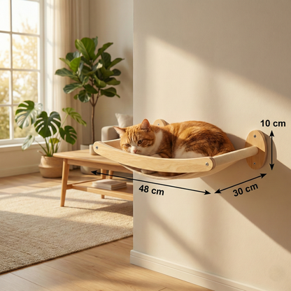 Parcours Mural pour Chat SkyWalk HammiePets - Arbre à Chat Mural en Bois de Pin Massif - Modulable & Gain de Place