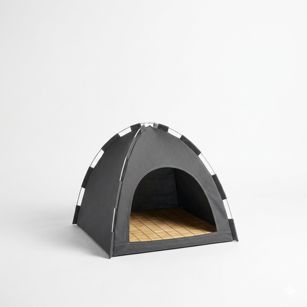 Lit grotte refuge pour chat HammiePets, tente pliable et anti-griffes avec espace douillet pour votre animal.