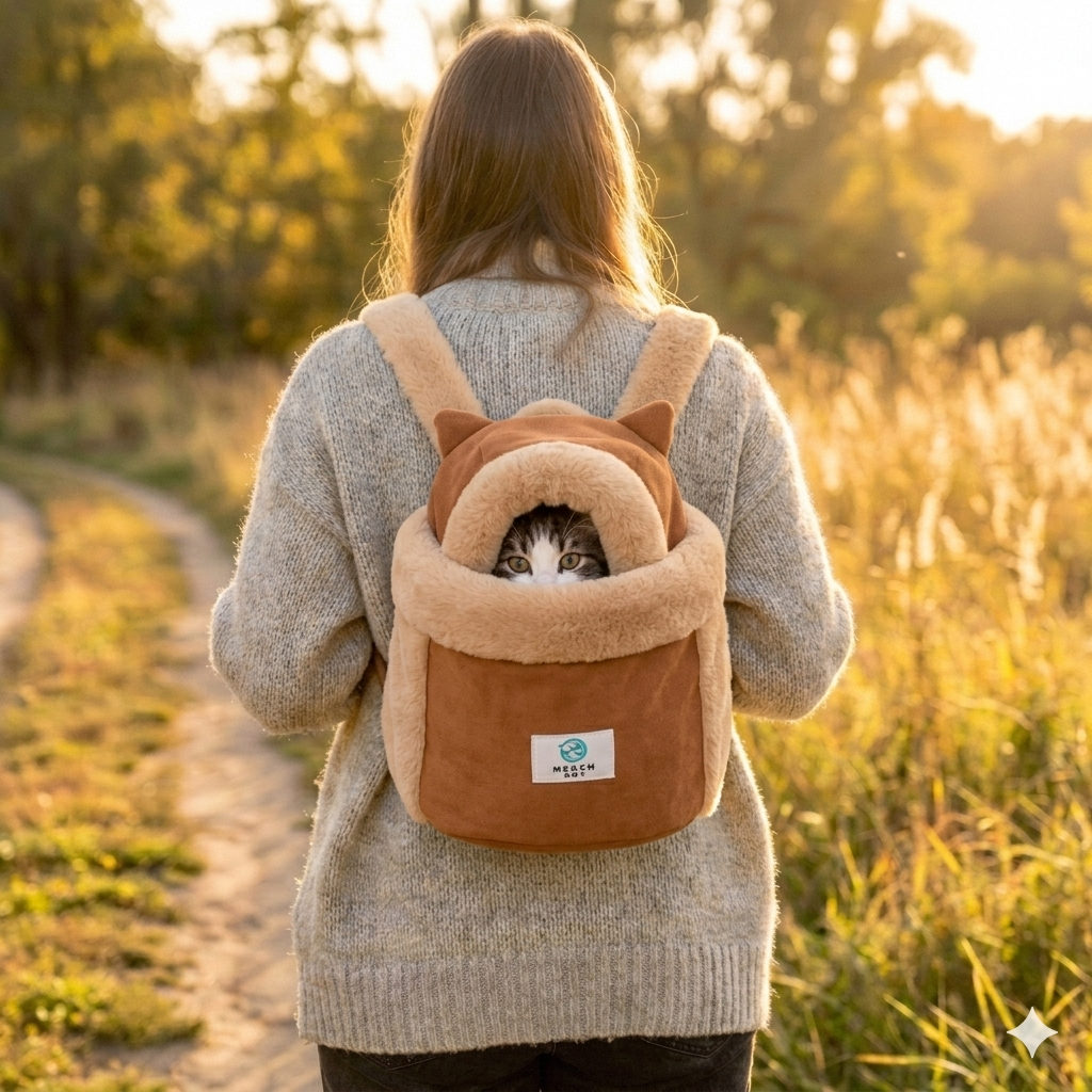 Sac de transport souple pour chat HammiePets, cocon polaire chaud et pliable, idéal pour voyager avec confort.