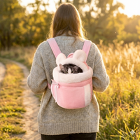 Sac de transport souple pour chat HammiePets, cocon polaire chaud et pliable, idéal pour voyager avec votre chat.