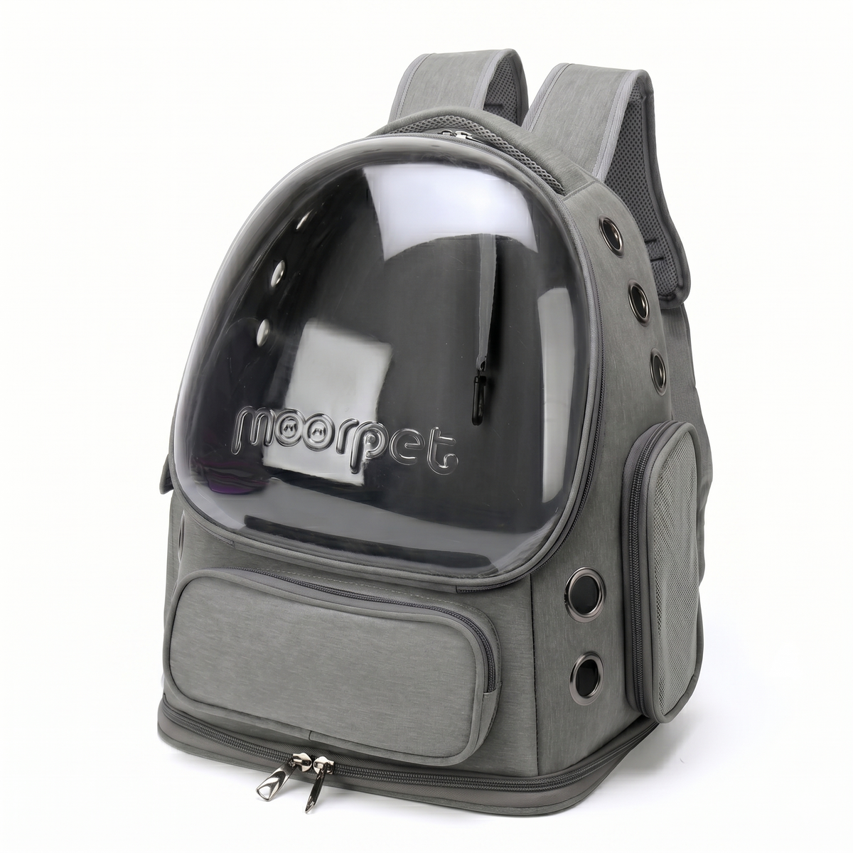 Sac à dos transport Astronaute Chat de HammiePets avec capsule transparente, idéal pour transporter votre chat en toute sécurité.