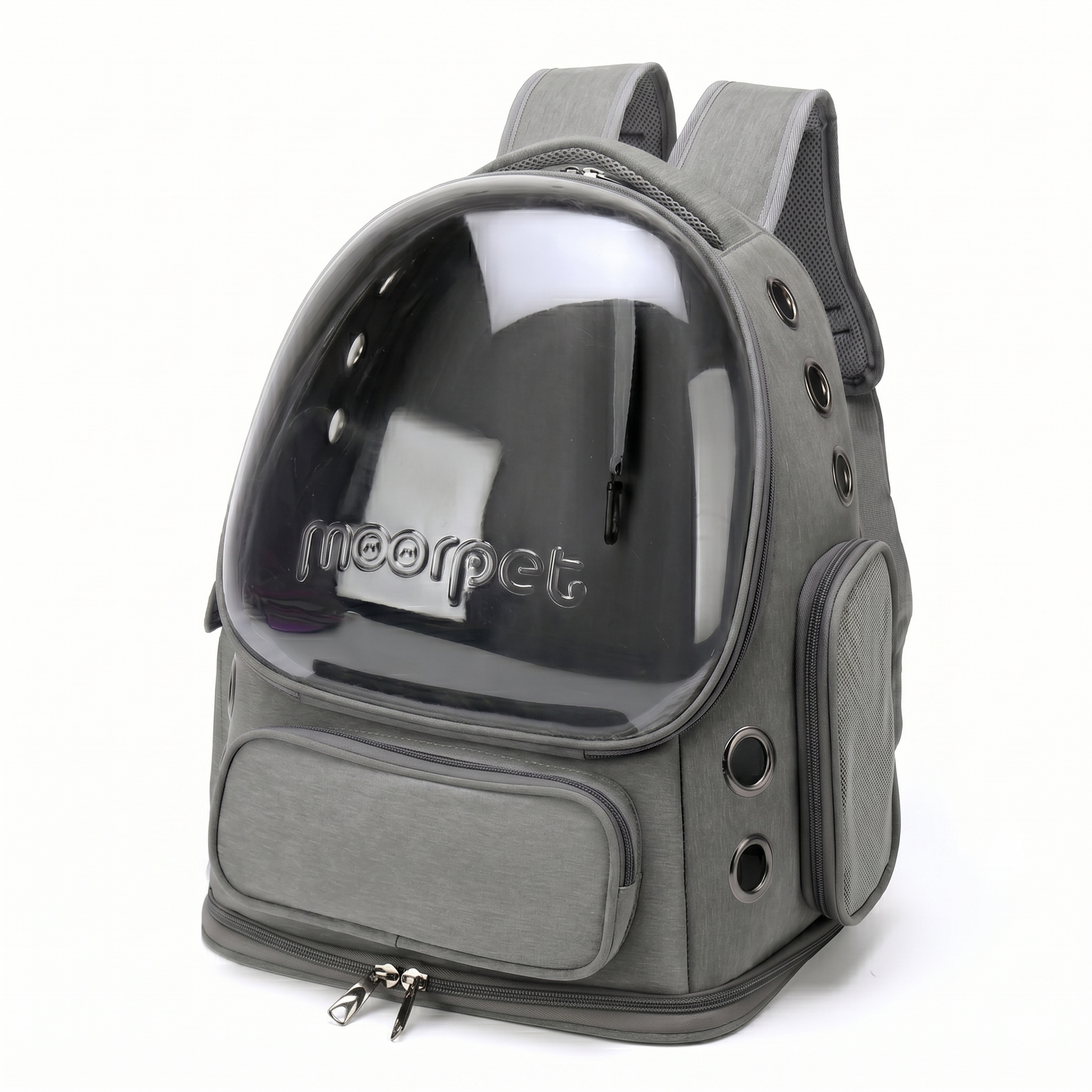 Sac à dos transport Astronaute Chat de HammiePets avec capsule transparente, idéal pour transporter votre chat en toute sécurité.