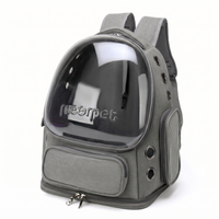Sac à dos transport Astronaute Chat de HammiePets avec capsule transparente, idéal pour transporter votre chat en toute sécurité.