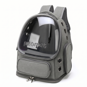 Sac à dos transport Astronaute Chat de HammiePets avec capsule transparente, idéal pour transporter votre chat en toute sécurité.