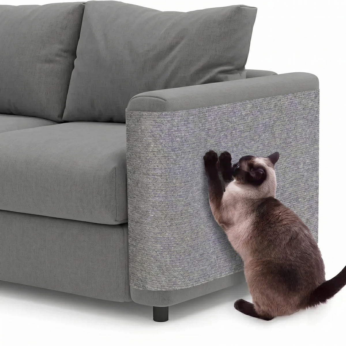 Tapis griffoir HammiePets auto-adhésif et découpable pour protéger les meubles contre les griffures, visible en image.